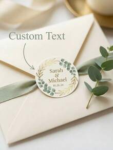 15/35/70pcs Customizable Waterproof Wedding Favor Stickers - Sunproof, Easy To Stick, Can Be Used For Personalized Names, Thank You Cards, Brooches, Etc. - Perfect For Anniversaries And Special Occasions. Back To School Decorative Stickers, Waterproof, Multipurpose, Reusable, Colorful, Diverse Styles Including Retro, Cartoon, Modern, Cute, Etc. Customizable, Personalized, Unique, Ideal Gifts For Friends, Kids, Colleagues, Students, Clients, Also Suitable For Business/Work/Office Use. Customized Stationery Stickers, Local Product. - White - View 11