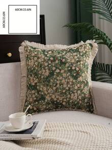 1 pieza Funda de almohada de jacquard floral, estilo vintage americano country para decoración de sala de estar y sofá, extraíble y lavable, adecuada para sala de estar, dormitorio, balcón, jardín, exterior, decoración de automóvil (selección de multicolor) - Multicolor - Ver 29