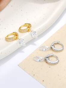 1枚S925纯银镶钻水滴形肚脐环，送给妈妈、女朋友或姐妹的完美礼物 - 單隻 - 查看 5