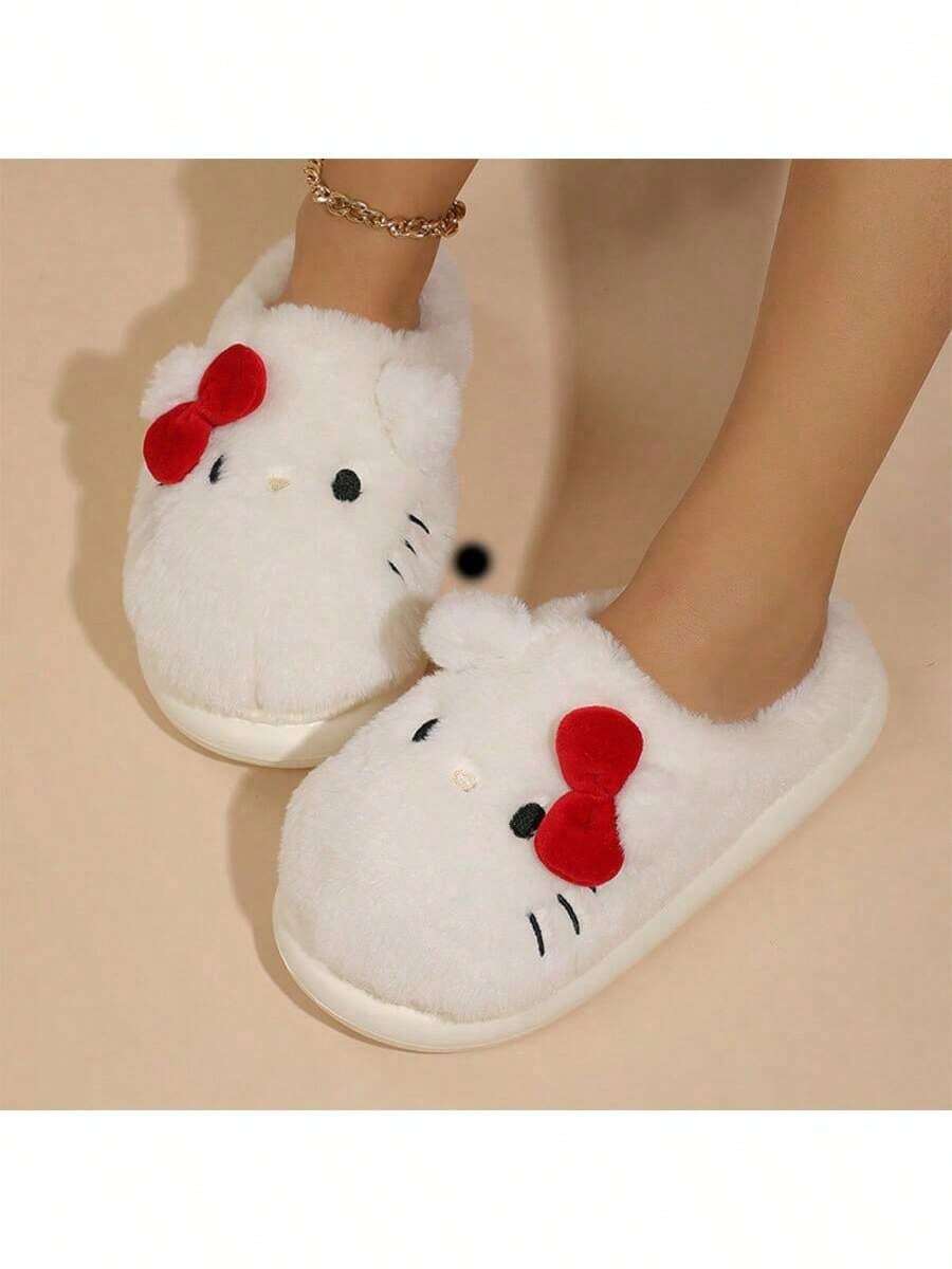 Sanrio (Authorized)1 Pair Cute Plush Slippers Ins Full Coverage - Women's Slippers - View 1