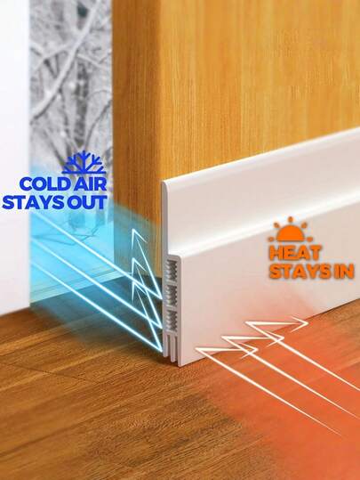 2pcs 3-Hole Door Bottom Weatherstrip Seal Kit - Self-Adhesive Windproof Dustproof Soundproof Insulation Seal Strips For Indoor & Outdoor Doors & Windows | Multi-Hole Design Blocks Wind, Snow, Dust, Noise Insulation, Also Suitable As Spring Home Decor Stickers, Great For Birthday Or Graduation Gifts