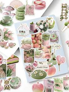 50张初夏少女梦境粘贴贴纸，可用于贴在手册、笔记本电脑、行李箱、吉他等处 - Early Summer Dream - 查看 7