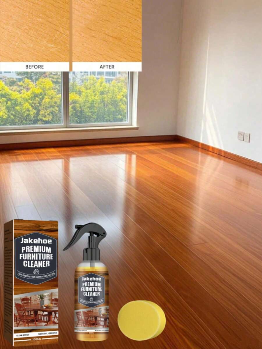 jakehoe 2-In-1 Floor Cleaner & Polish For Hardwood & Marble – Avocado Oil Formula Strengthens, Adds Shine & Prevents Cracking | Long-Lasting Protection, Easy Spray & Wipe Cleaning Solution,Gifts For Men And Women Suitable For Valentine's Day, New Year's Day, Birthdays, Weddings And Parties,Kitchen,Bathroom,Home,Room,Quick Ship Items,Free Shipping - 液體 - 查看 1
