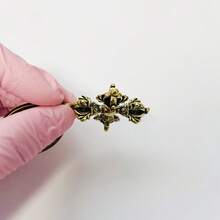 Brass Cross & Vajra Key Chain, Copper Alloy Cross Key Holder, All-Season Accessory - Cross Keychain - View 5