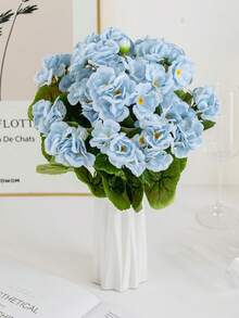 1/3/80 piezas Gerbera Margarita artificial de 14 pulgadas, flor de plástico roja, adecuada para ramos, centros de mesa, decoración del hogar y oficina, decoración de granja, fiesta de cumpleaños, decoración de boda, primavera y verano - Azul - Ver 6