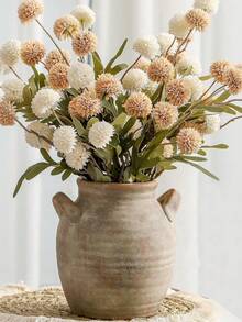 1/3支人造绒面菊花、蒲公英、绣球花束摆件，仿真花茎，适用于DIY花束、婚礼装饰、花园派对、婴儿派对、门廊、家居桌面装饰 - 多色 - 查看 2