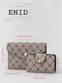 New Rhombus Print Round Cake Bag, Fashionable High-Quality Versatile Compact Women Handbag, Casual 3 Pieces Set Shoulder Crossbody Bag - Beige - View 11