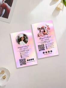 Thiết kế danh thiếp tiệm bánh hiện đại theo yêu cầu (200/500/1000 chiếc), mẫu danh thiếp cao cấp cá nhân hóa hình ảnh và văn bản, danh thiếp thương hiệu tiệm bánh, danh thiếp tự thiết kế logo bánh và mã QR, dành cho thợ làm bánh/nhà thiết kế bánh/chủ doanh nghiệp nhỏ. - Nhiều màu - Xem 7