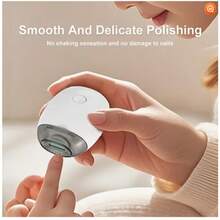 Portable Electric Nail Clipper, Nail File, USB Rechargeable, 3-Speed Adjustable, Easy To Operate, LED Light For Clear Visibility At Night, Automatic Nail File, Saying Goodbye To Flying Debris - Two White Ones - View 2