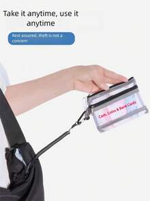 Portador de tarjeta de identificación antirrobo con cordón, bolsa organizadora multifuncional con cierre de cremallera para viajes, viajes de negocios y uso diario - Multicolor - Ver 4