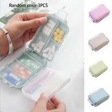 1/3/5Pcs Portable Mini Pill Box Medical Kits Vitamin Pills Box Storage Box Pill Container Health Travel Supplies(Random Color) - Multicolor - View 11