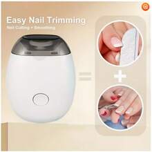 Portable Electric Nail Clipper, Nail File, USB Rechargeable, 3-Speed Adjustable, Easy To Operate, LED Light For Clear Visibility At Night, Automatic Nail File, Saying Goodbye To Flying Debris - One Color Is Randomly Selected. - View 3