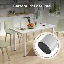 Adjustable Metal Table Legs | Folding Breakfast Bar Legs 60mm Diameter For Kitchen Worktop & Dining Table - White - View 5