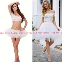 女士短款复古芭蕾舞裙，适合圣诞节、派对、婚礼、伴娘、情人节及其他场合。 - 白色 - 查看 2