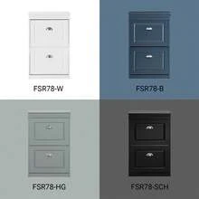 SoBuy 2 Flip-Drawers Shoe Cabinet Shoe Rack Shoe Storage Cupboard Organizer Grey W53 X D24 X H82cm FSR78-HG - Grey - View 6