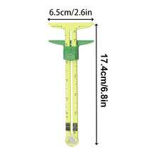 Non-Scratch Mini Caliper Plastic Vernier Tool 6.5cm Yellow Green - 1pcs - 查看 11