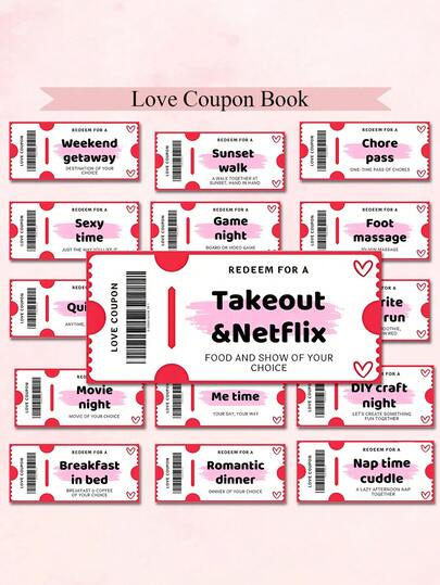 Couple Coupon And Stamp, Boyfriend Coupon Book, Boyfriend Birthday Anniversary Discount Coupon, Birthday Gift, Couple Gift, Surprise Gift For Beloved (Random Style)