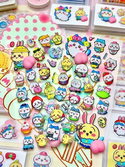 High-Quality 3D Embossed Uncompressed Stickers, Creative Design, Asymmetrical Bubble Shape, Soft Tactile Feel, Can Create Details, Waterproof And Tear-Resistant, Reusable, Decorative Sticker Set. Suitable For DIY Phone Cases, Laptops, Water Bottles, Luggage, Planners, Notebooks, Children's Birthday Party Supplies, Back To School Items, Holiday And Travel Decorations.