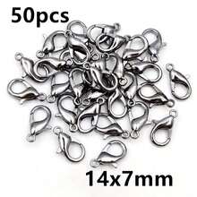 50pcs Small Alloy Lobster Clasp Hooks Connector For Necklace Bracelet Chain DIY Jewelry Making Accessories - Lobster Clasp - View 22