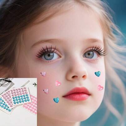Nhãn dán hình trái tim 3D bằng nhựa, Nhãn dán pha lê trang trí điện thoại nhiều màu sắc theo phong cách cổ điển, Nhãn dán trang trí tự làm, Hình kim cương nữ tính, Nhãn dán trang điểm tự làm cho bé gái, Nhãn dán hình trái tim kim cương, Nhãn dán 3D phần thưởng cho trẻ mẫu giáo, Nhãn dán 3D hoạt hình bằng acrylic