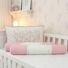 American-Style Crib Set For Girls, Lavender Rose Flowers, With Fitted Sheet. - Nhiều màu - Xem 3