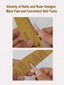 NailShine 1/3/6pcs Washable, Durable Nail Files With Scale, Nail Buffing Sponge Blocks, Double-Sided Nail Sanding Blocks - Khaki - View 6