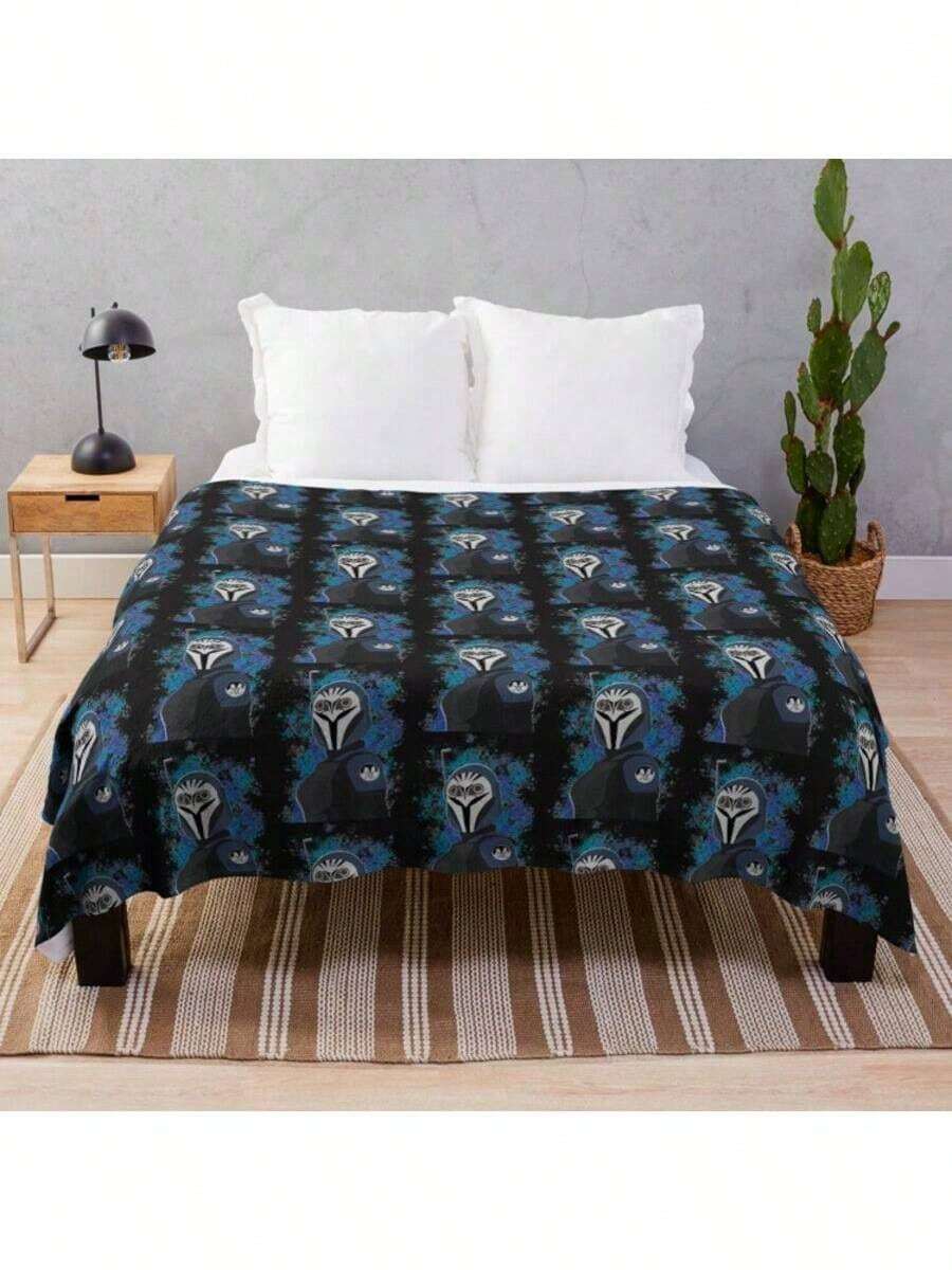 Bo-Katan Kryze Mandalorian Warrior Throw Blanket - Ultra Soft Flannel Blanket For Couch, Bed And Sci-Fi Decor, Nite Owl Armor Design, Cozy Gift For Fans And Collectors - 主圖顏色 - 查看 1