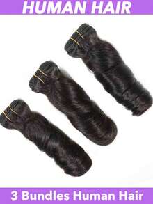 Human Hair Bundles 8A Brazilian Curly Virgin Kinky Human Hair Weave 3 Bundles (20 20 20 Inch,135g) Unprocessed Weft Extensions Natural Black 10-22 Inch - Natural Black - View 5