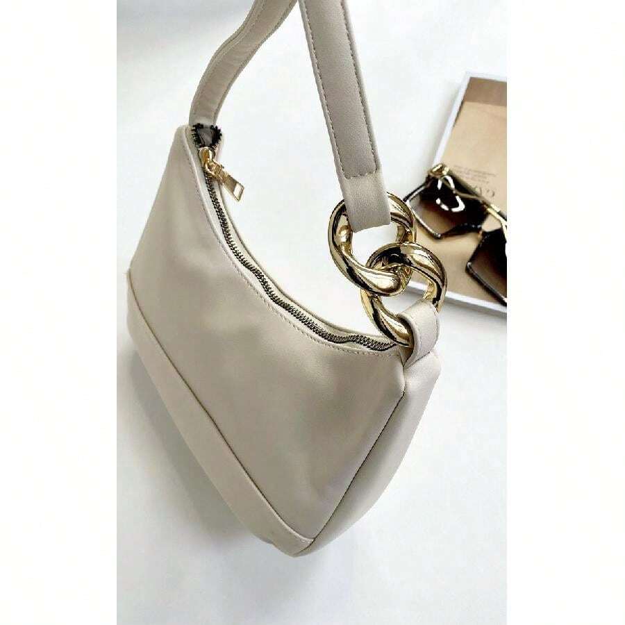 IKRUSH Handbag With Chain Detail I30090 - Ivory - View 1