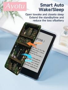 1个书架平板电脑保护套和Kindle电子书保护套，兼容第10代、第11代/Air 4代/Air 7代/9.7英寸，兼容三星Galaxy Tab A9 Plus、Kindle（第11代-2024年发布）（6英寸）、Kindle Paperwhite第12代2024年，绝佳的节日礼物，时尚简约的图案。 - 彩色 - 查看 9