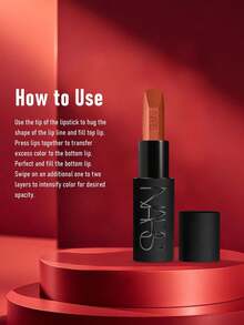 NARS #802 No Shame (Apricot Brown) Lipstick 3.8g/0.13oz | Long-Lasting & Comfortable | Solid Color Coverage | Non-Feathering | Satin Texture | Medium-High Coverage - 802 No Shame - View 6
