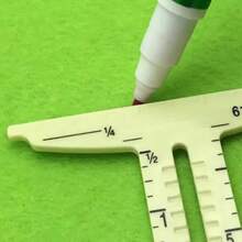 Non-Scratch Mini Caliper Plastic Vernier Tool 6.5cm Yellow Green - 1pcs - 查看 8