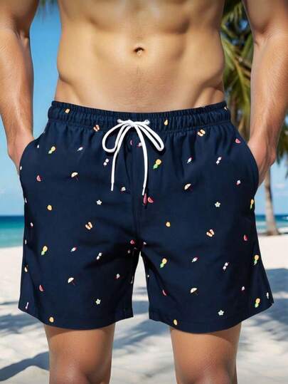 Plus Size Men's Casual Beach Shorts