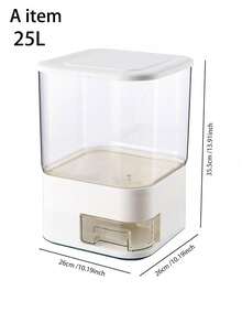 Recipiente sellado a prueba de humedad para almacenamiento de arroz de 25L - Multicolor - Ver 7