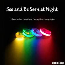 Brazalete LED recargable, ajustable y visible, adecuado para hombres y mujeres, se puede conectar como cinturón - TALLA ÚNICA - Ver 3