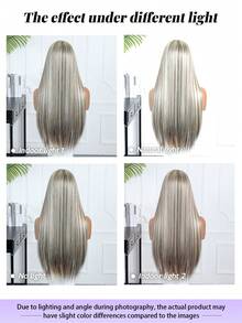 Tóc giả dài 26 inch màu nâu highlight, kiểu dáng thẳng, mềm mại, mượt mà, tự nhiên, chịu nhiệt, nhẹ, thoáng khí, chống rối, dễ đội, thân thiện với da, bền bỉ, thích hợp cho hẹn hò, dự tiệc, du lịch, chụp ảnh, quyến rũ, thời trang dành cho nữ. - Đánh dấu màu xám - Xem 8