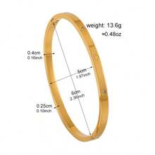 1pc Stainless Steel Four-Leaf Clover Clasp Rhinestone Bracelet, Minimalist Men's Bangle Cuff, Hip Hop Men's Jewelry, Suitable For Men's Daily Wear - Bracelet - View 8