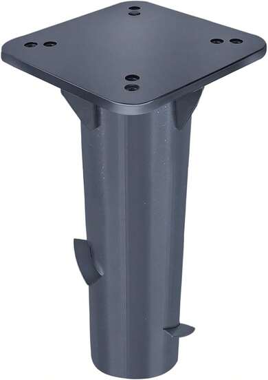 Universal Metal Base Plate, Ground Fixing Sleeve For Parasol Base, Parasol Stand, Ground Anchor For Offset Parasol Base, Parasol Base (1 Piece, Silver/Dark Grey)