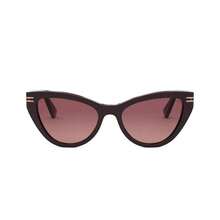 Bvlgari Fashionable Cat Eye Sunglasses For Women - Elegant Burgundy Frame With Metal Accents And Gradient Lenses, Stylish Sun Protection - Brown - View 3