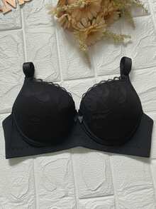 Set Of 3 Lace Bras With Adjustable Straps, Reinforced Cups, Comfortable, Premium Polyamide - 3 Black - View 3