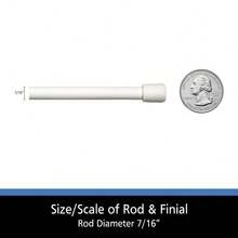 Adjustable Tension Curtain Rod 28 To 48 Inch Spring Loaded Steel Tube 7/16 Inch Diameter White Finish - 1 - View 5