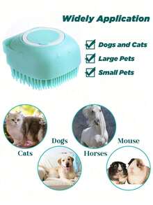1pc Pet Bath Brush, Soft Silicone Pet Shampoo Massage Machine Beauty Bath Brush, Used For Cleaning Short And Long Haired Dogs And Cats - Multicolor - View 5