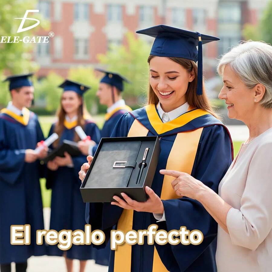 Set de Regalo de Oficina Elegante con Cuaderno de Piel y Bolígrafo de Lujo para Profesionales - A5 - Ver 1