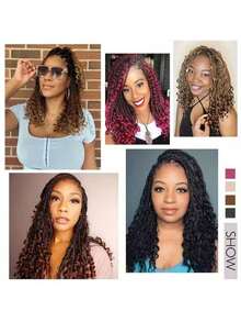 More Beautiful Full Lace Knotless Braided Wig With Curly Ends – 180% Density Handmade Synthetic Lace Front Wig For Women - #1B - Xem 8