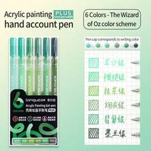 朗格90色丙烯水彩笔套装 - 1.0mm细笔尖，适用于绘画、素描和艺术日记 | 顺滑混色，大容量墨水 | 艺术家和初学者的理想之选 - 彩色 - 查看 27