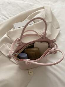 New Embossed Niche Fashion Personalized Handbag, High-End Commuter Versatile Women Shoulder Bag - Pink - View 4