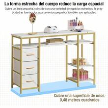 Mesa Para Manicurista Doble Con Estante 120x40x80cm - Blanco - Ver 9