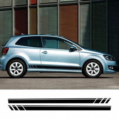 Car Side Stickers For VW Polo 6R 6C 9N2 9J GTI Auto Modification PVC Racing Style Decals Car Tuning Accessories