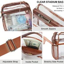 LATMAP Clear Bag For Women, Clear Crossbody Fanny Pack Stadium Approved, Small Clear Purse For Concerts Festival, Stadium Approved 10.7x 4.5 X 11.5 Clear Transparent Purse Bag For Concerts Sports Events Festivals,Clear Bag Concert,Mother's Day Gift - 棕色 - 查看 5