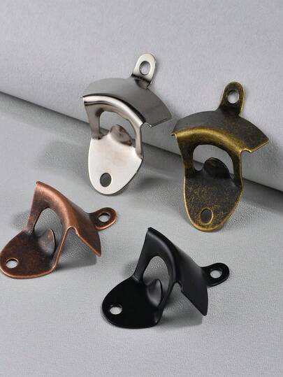 1pc New Chinese Style Vintage Iron Wall Mounted Bottle Opener, Fixed Wall Hanging